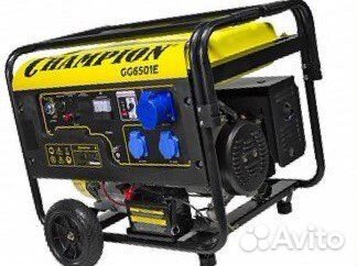 Бензиновый генератор champion GG6501E+ATS