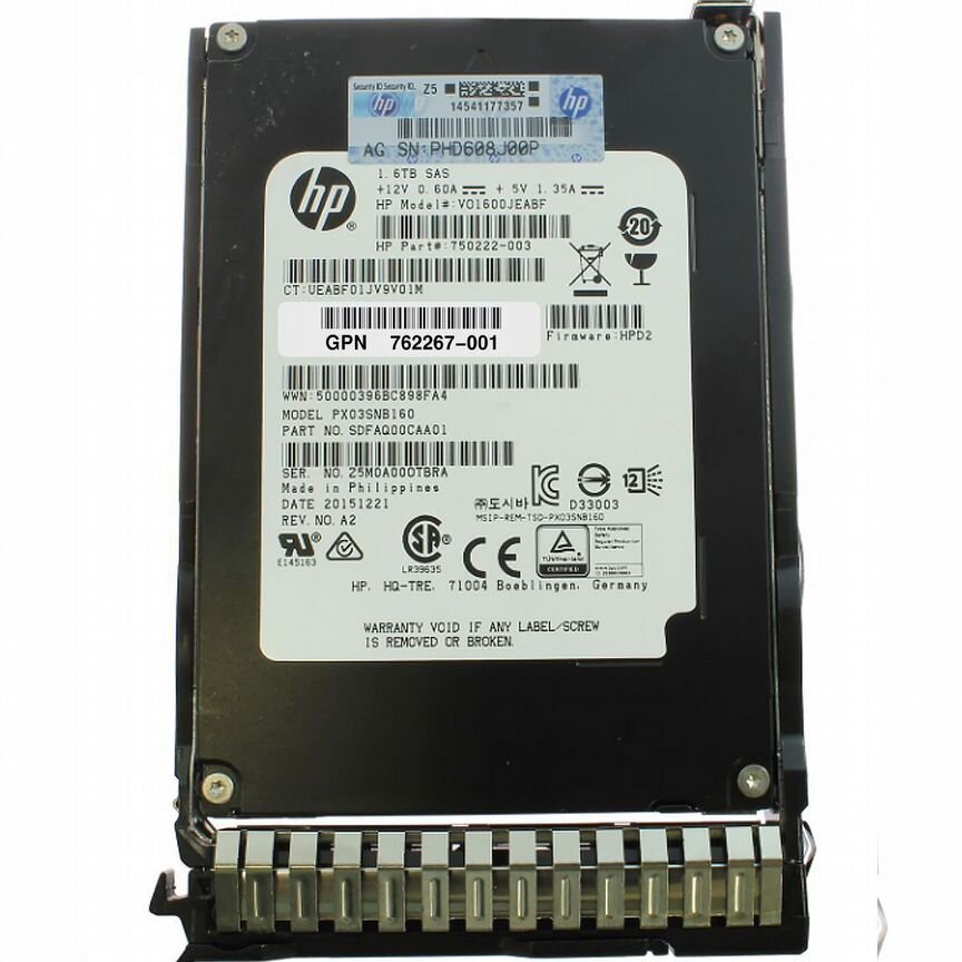 [VO1600JEABF] Жесткий Диск Hp 1,6tb Sas 2,5" Ssd Vo1600jeabf