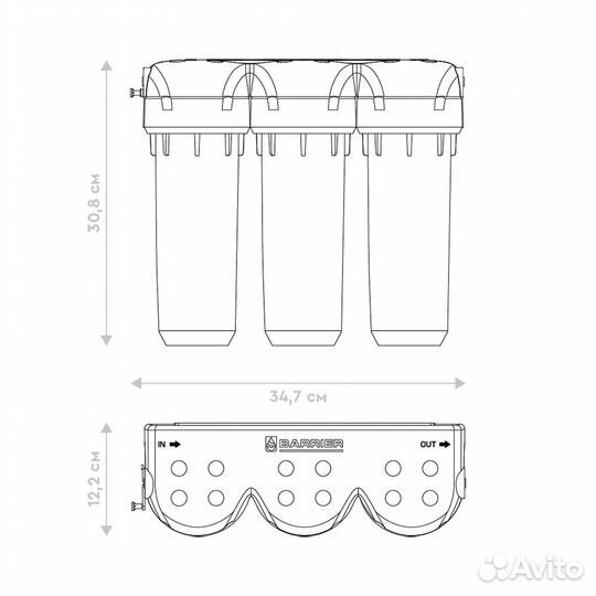 Фильтр для воды Барьер профи Жесткость новый