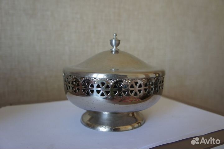 Конфетница мельхиор СССР
