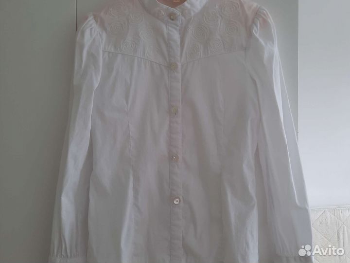 Блузка белая школьная 122 128