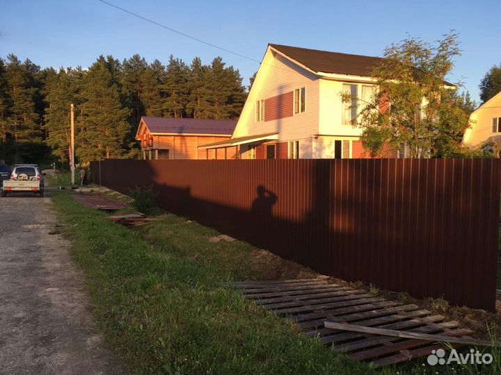 Установка заборов из профлиста