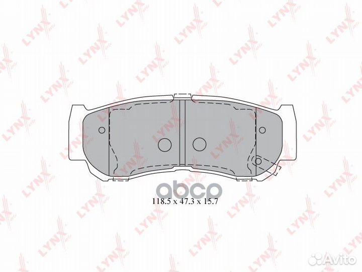 Колодки тормозные дисковые зад BD3616 lynxauto
