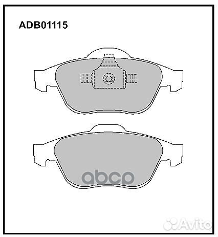 Колодки торм. renault laguna II (BG0/1) ADB0111