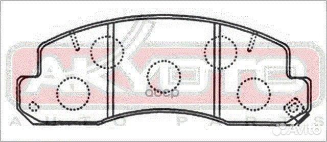 Колодки тормозные дисковые передние AKD-1388 AK