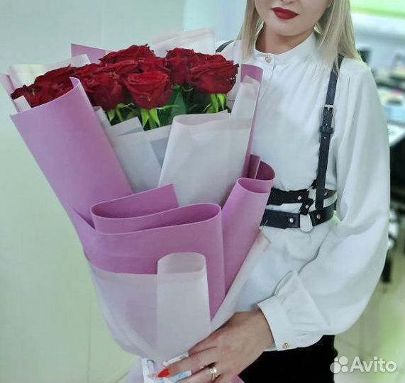 Красные розы Высокие розы 80см-120см