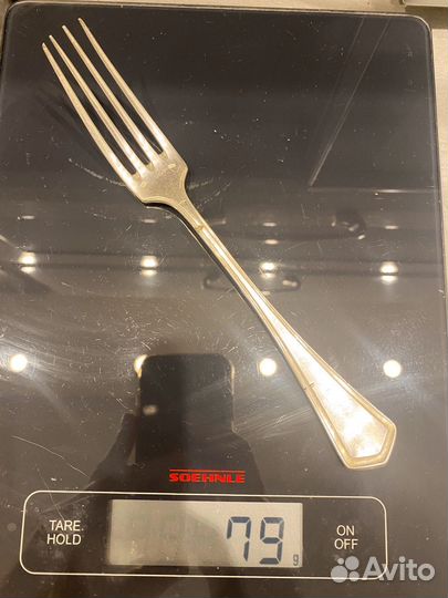 Вилка серебряная