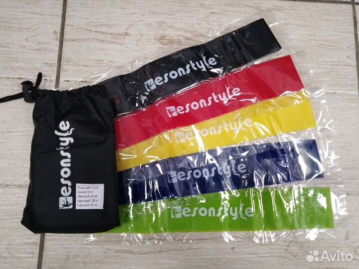 Резинки для фитнеса (набор 5 шт)