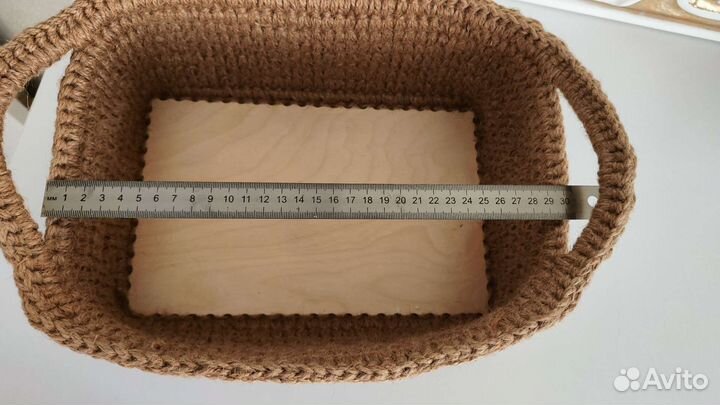 Джутовая корзина 20*30см