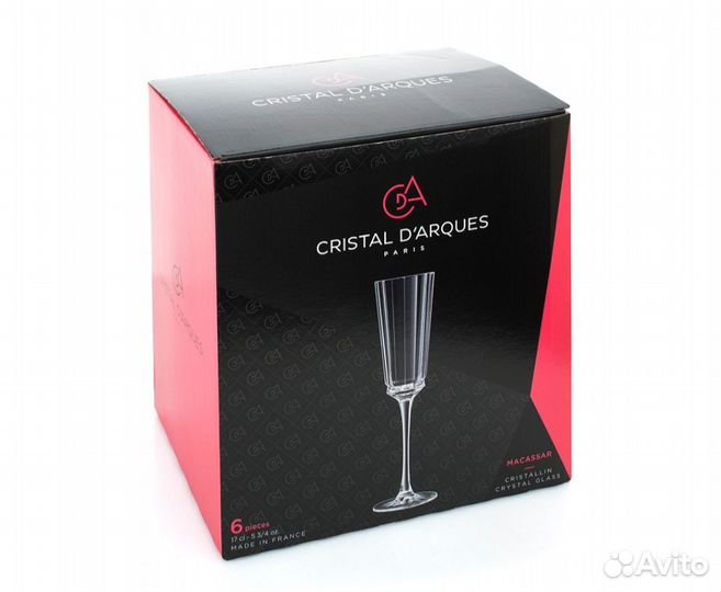 Хрустальные фужеры Франция Cristal d Arques Paris