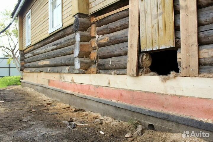 Подъем домов замена венцов