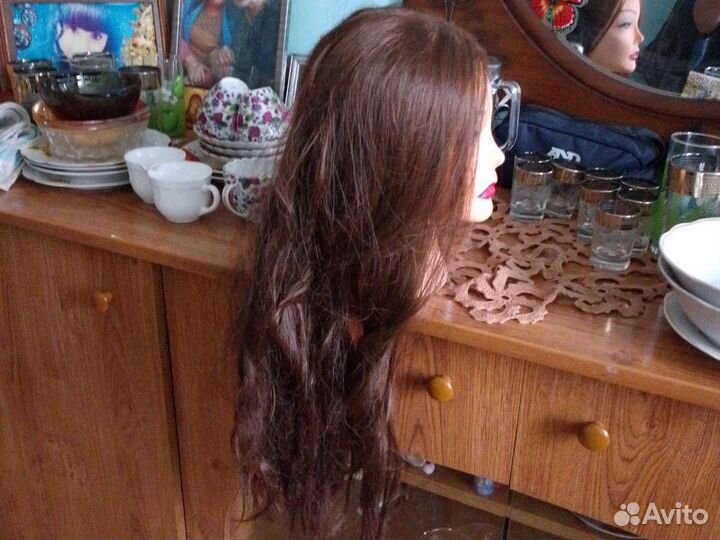 Голова манекен с натуральными волосами