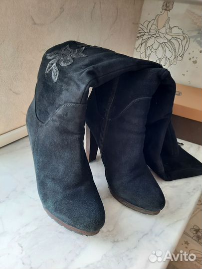 Ботфорты замша 38