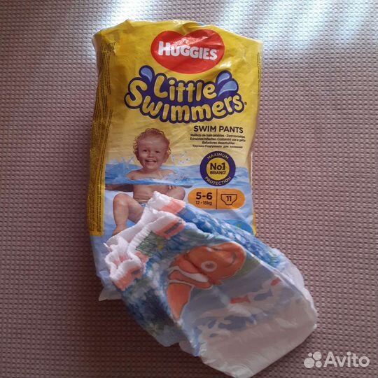 Подгузники для плавания 8шт huggies 5-6