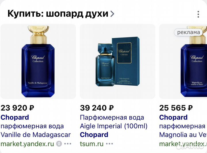 Chopard духи оригинал