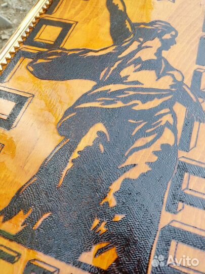 Нарды ручной работы со стеклом