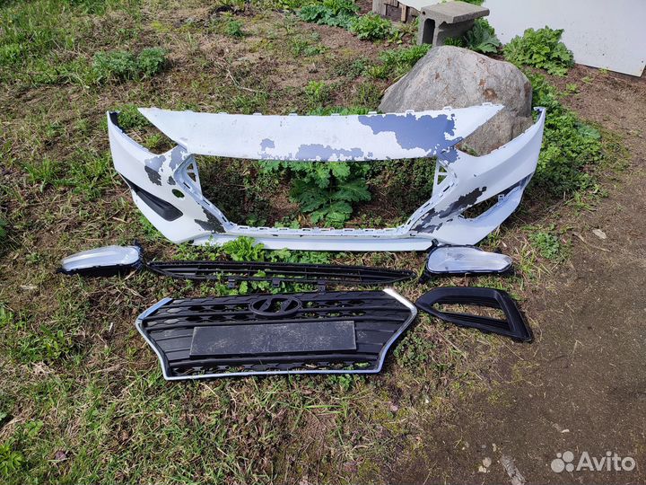 Передний бампер на hyundai solaris 2