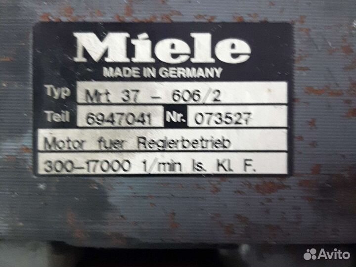 Мотор mrt 37-606/2 для стиральной машины miele W 3