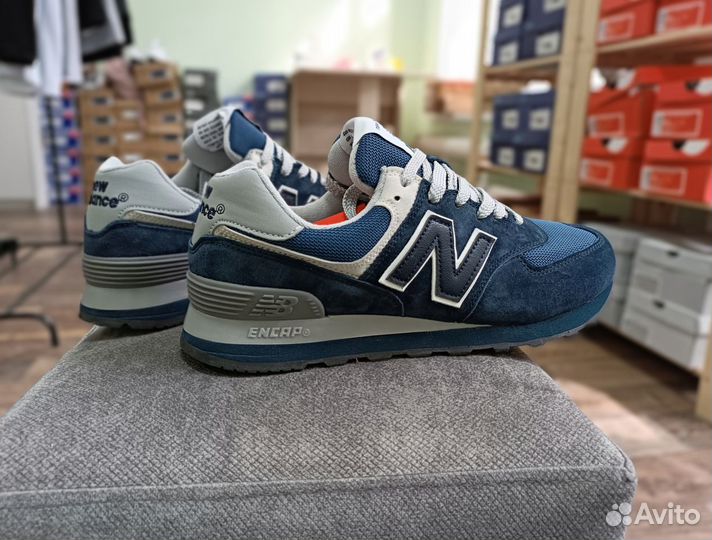 Кроссовки мужские NB 574 натуральная замша 41-46