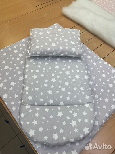 Комплект в коляску новый из 3 предметов