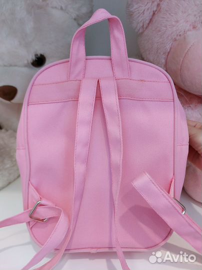 Рюкзак голографический с сердечком розовый