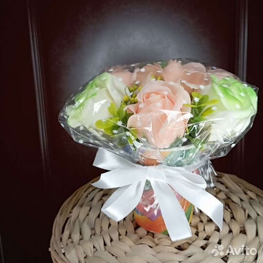 Розы из мыла