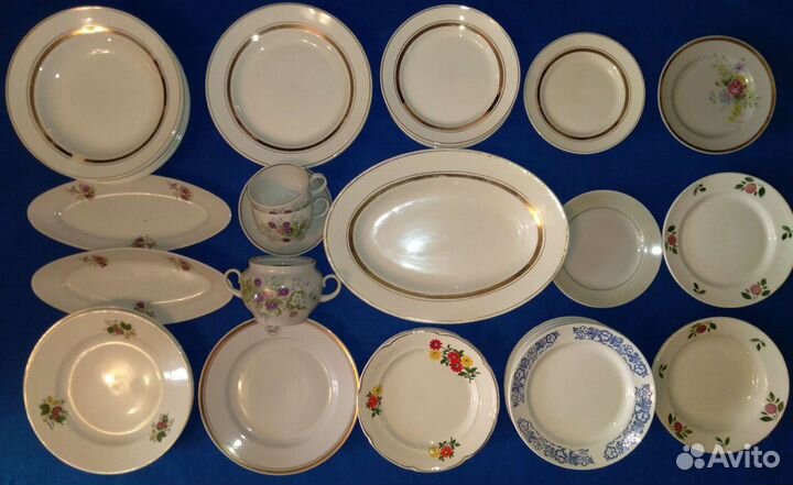 Тарелки Селедочницы Блюдо Чашки Сахарница сссрзик