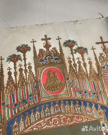 Старинная икона Всескорбящая Богородица