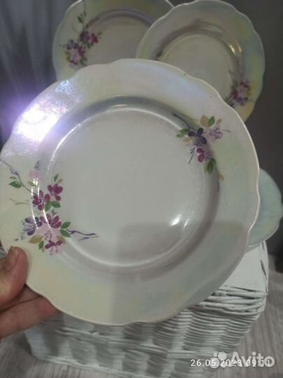 Десертные тарелки дулево гранатовый багульник 6 шт