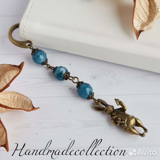 Закладки для книг с агатом Заяц