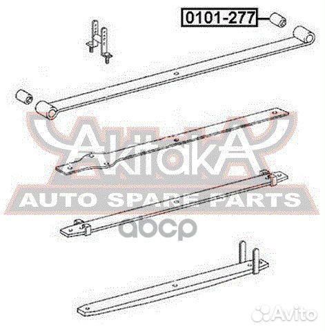 Сайлентблок рессоры зад прав/лев toyota