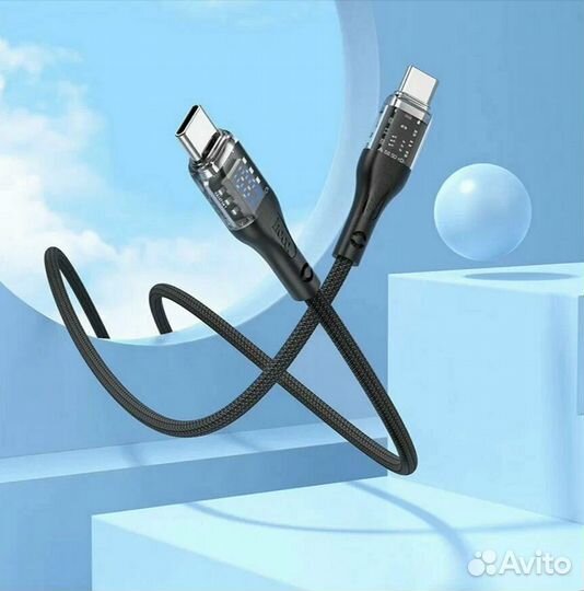 Кабель TypeC x TypeC -1.2 метра Hoco U115 (100W) L