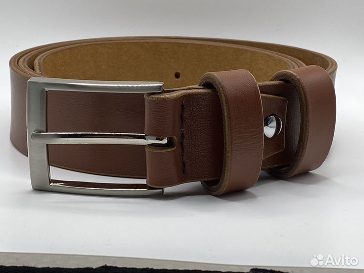 Мужской кожаный ремень, ручная работа