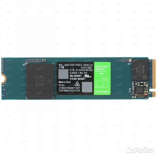 1000 гб SSD M.2 накопитель WD Green SN350