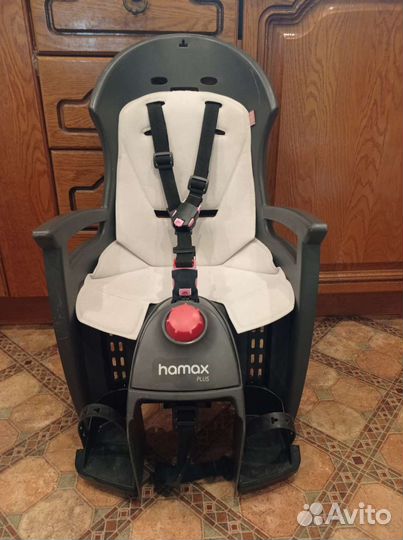 Детское велокресло hamax plus с багажником+шлем