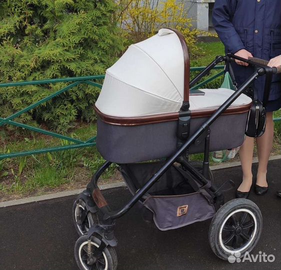 Коляска Moon Nuova 2 в 1 Cream Denim