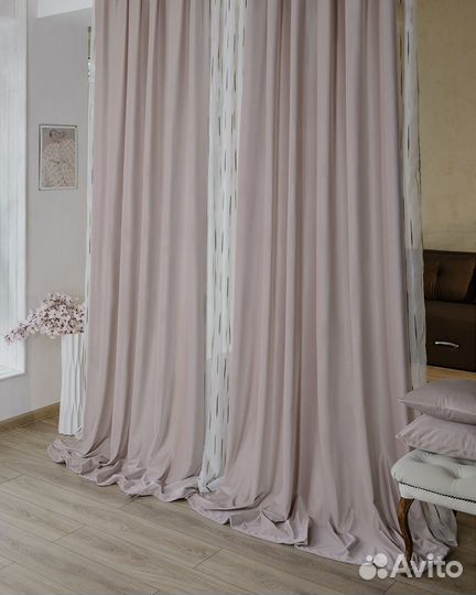 Комплект штор бархат Беллиссимо Лотос