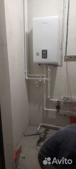 Сантехники, сборка котельной, бригада, сантехник