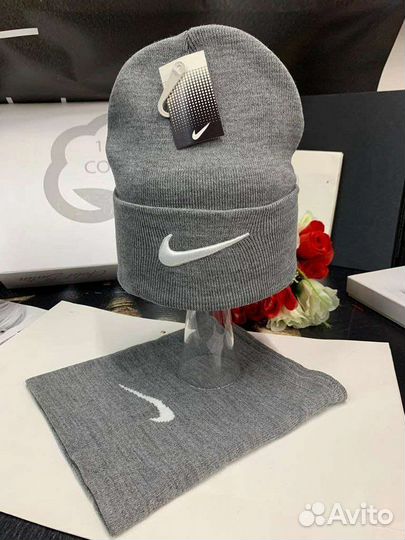 Набор шапка + снуд (шарф) осень/зима