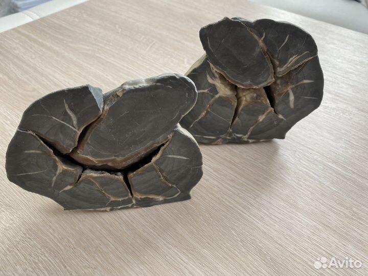 Септарии агат, кальцит половинки и срезы