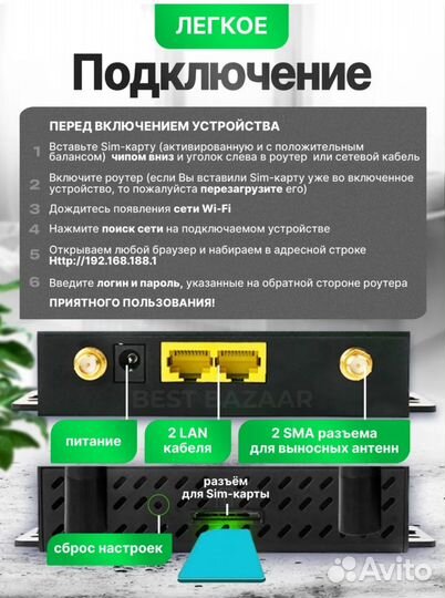 Wifi роутер новый