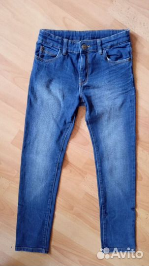 Брюки школьные темно-синие рост 128 см