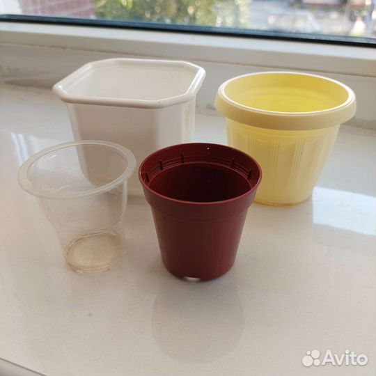 Цветочные горшки пластик