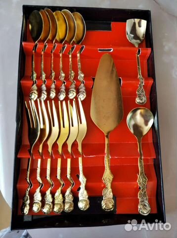 Набор столовых приборов для десерта. Новый