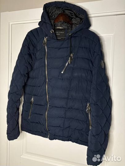 Philipp Plein Homme Blue Puffer Jacket Пуховик