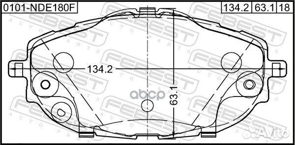 Колодки тормозные передние подходит для toyota