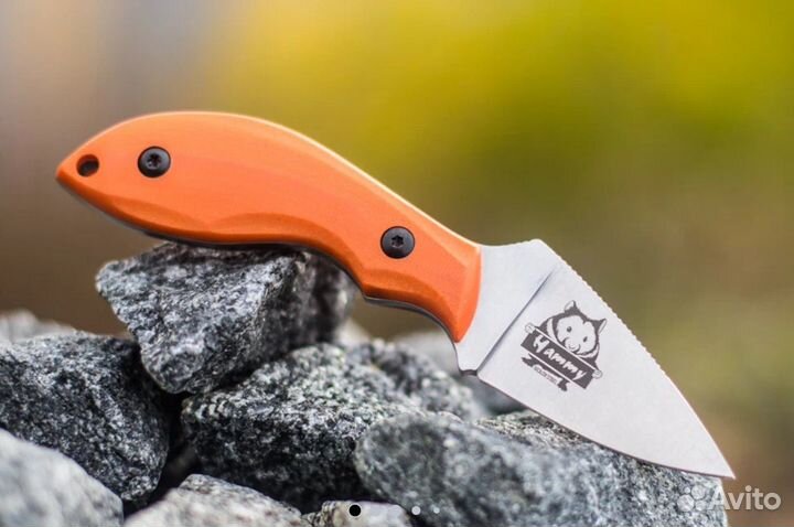 Нож Кизляр Hammy Niolox Stone Wash Orange G-10