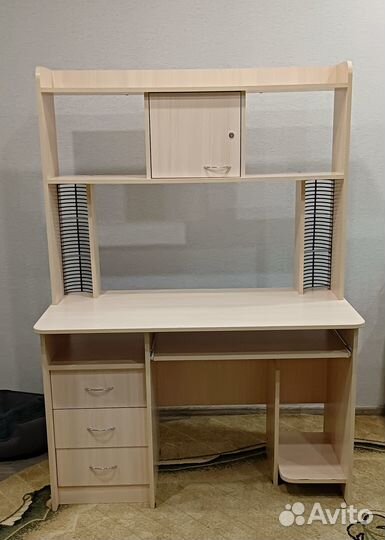 Компьютерный стол белый бу 120/60/167