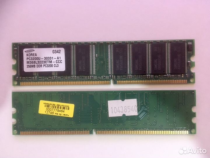 Оперативная память Samsung 256MB DDR