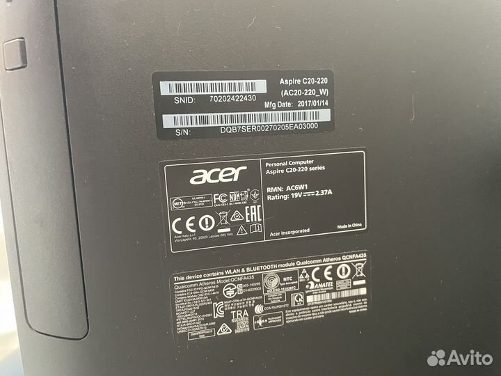 Моноблок Acer aspire c20-220